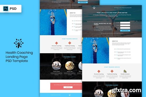 Health Coaching - Landing Page PSD Template