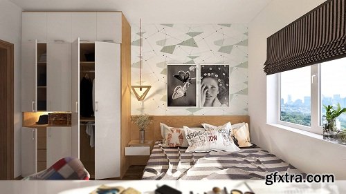 Modern Style Bedroom Interior Scene 16