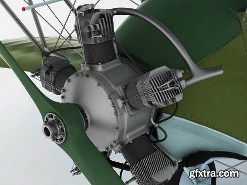 Po-2 Polikarpov Soviet biplane 3D model