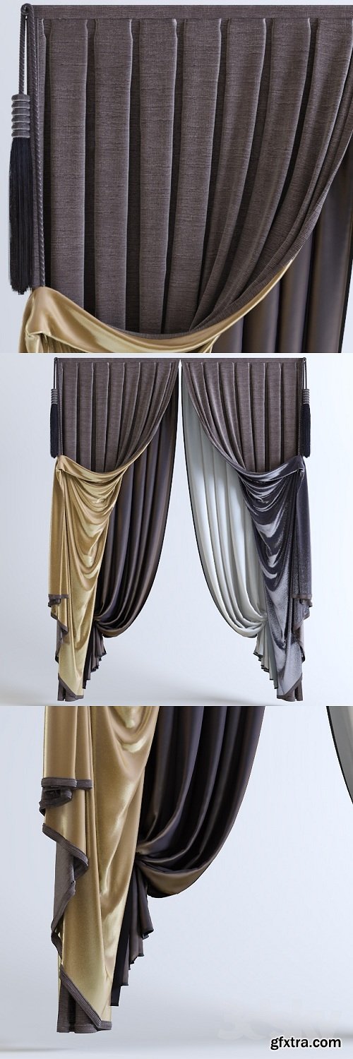 Curtains classic 3d model