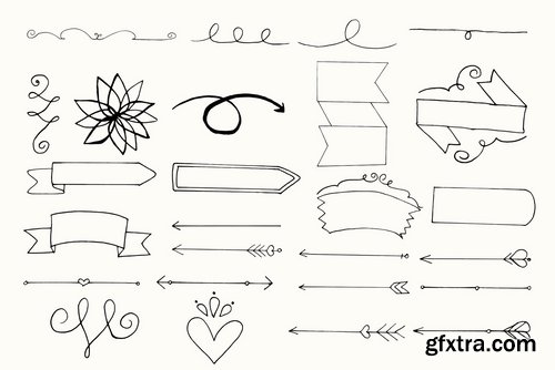 20+ Handmade Design Element Cliparts V.2