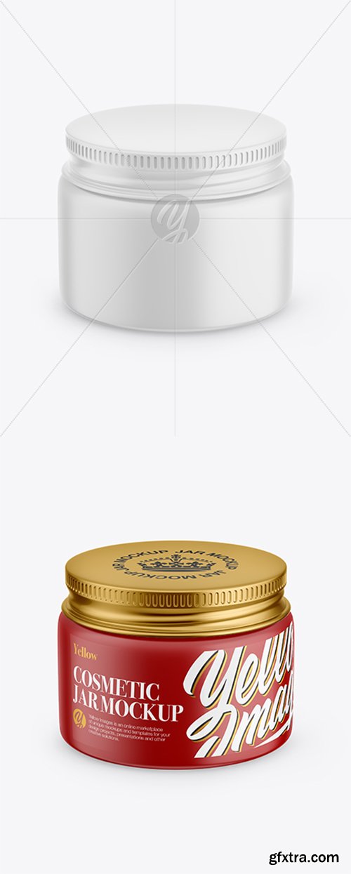 Matte Cosmetic Jar Mockup 43358