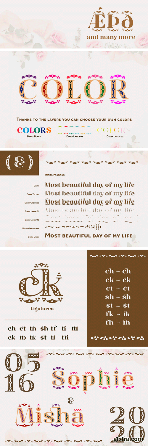 CM - Diara - Wedding Font Package 3889363