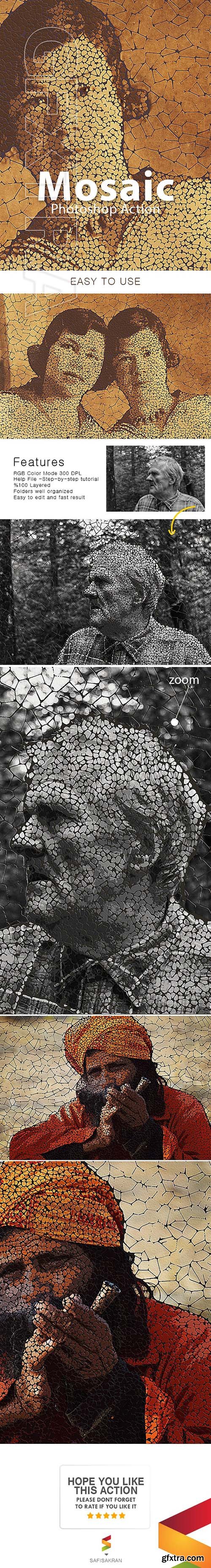 GraphicRiver - Mosaic Photoshop Action 24027255