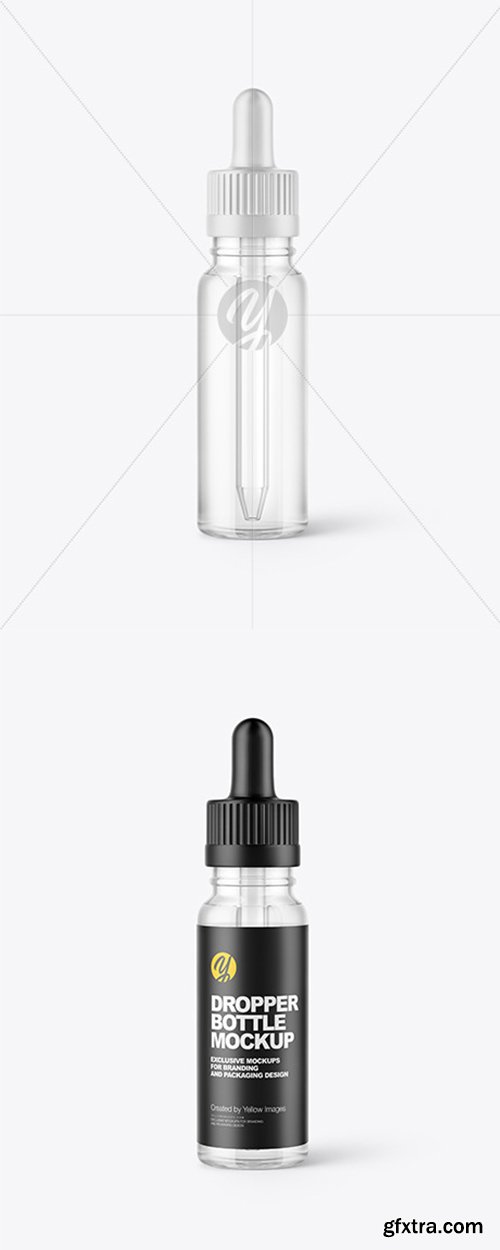 Clear Glass Dropper Bottle Mockup 45155