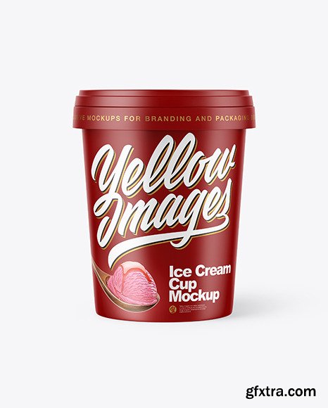 Matte Ice Cream Cup Mockup 45662