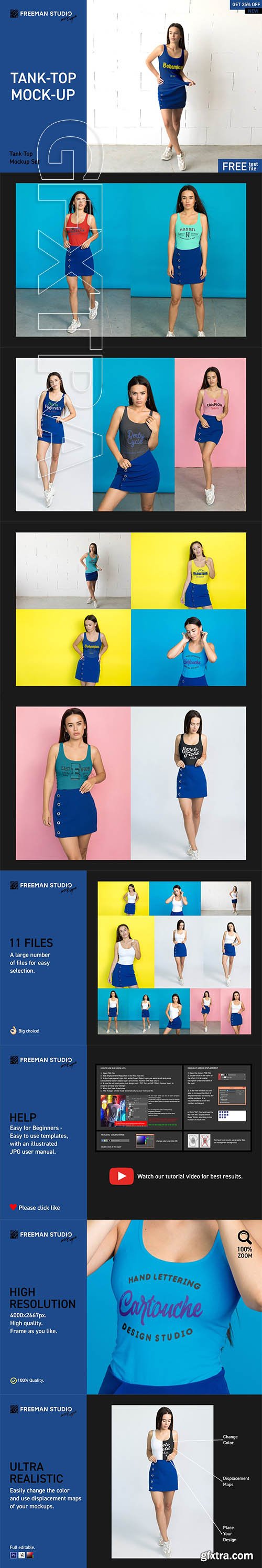 CreativeMarket - Tank-Top Mock-Up Set 3881252