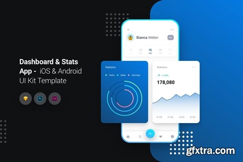 Dashboard App iOS & Android UI Kit Template