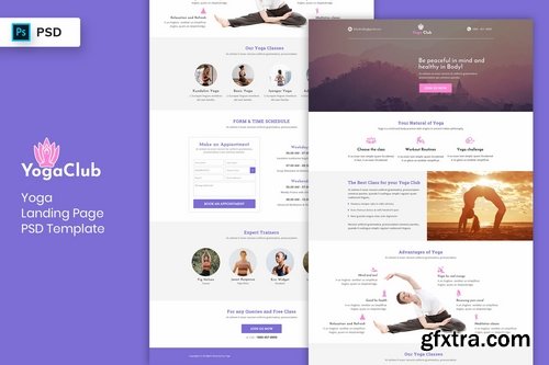 Yoga - Landing Page PSD Template