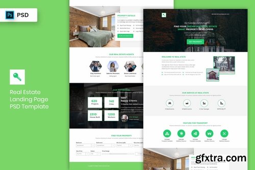 Real Estate - Landing Page PSD Template-02