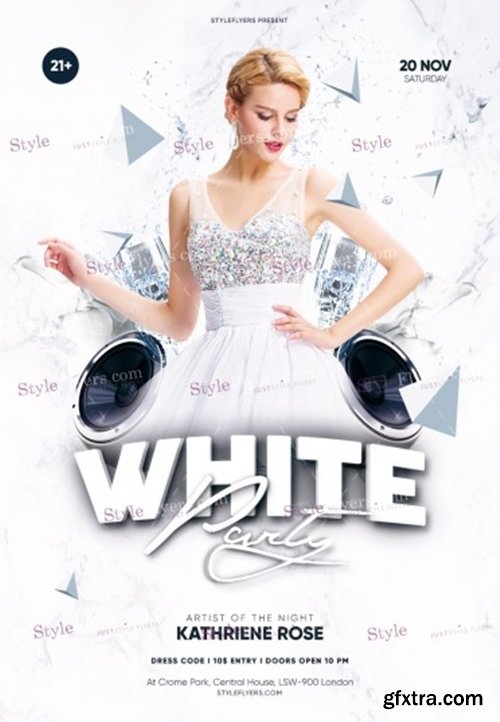 White Party PSD Flyer Template