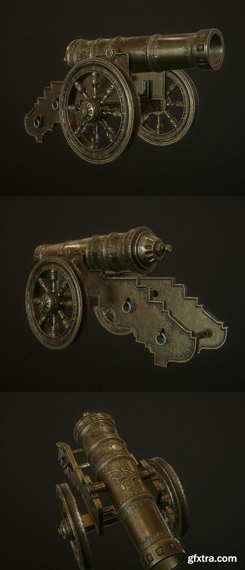 Ancient Bronze Cannon – 3D Model