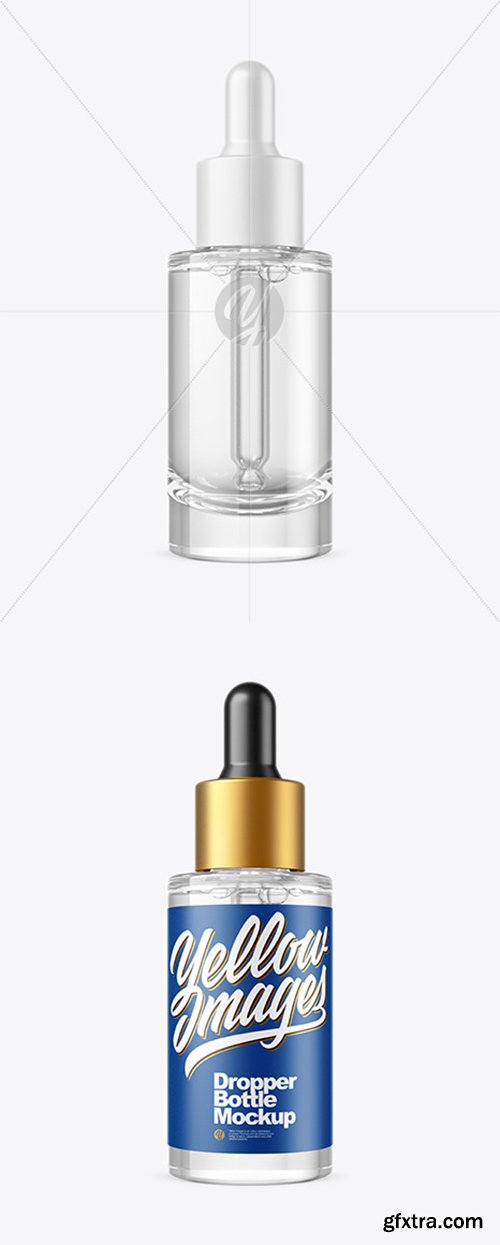 Clear Glass Dropper Bottle Mockup 45164