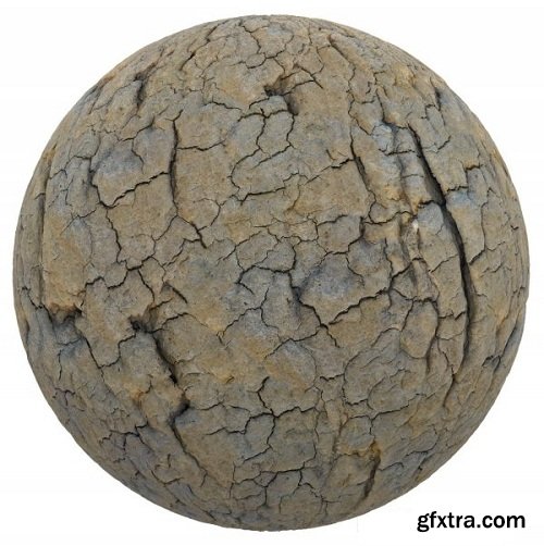 Cracked Dirt 01 PBR Material (Seamless Textures Set)