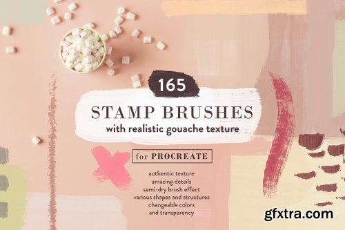 CreativeMarket - Abstract Gouache - Procreate Stamps 3653557