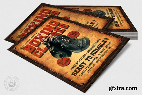 CreativeMarket - Boxing Classes Flyer Template 3830545