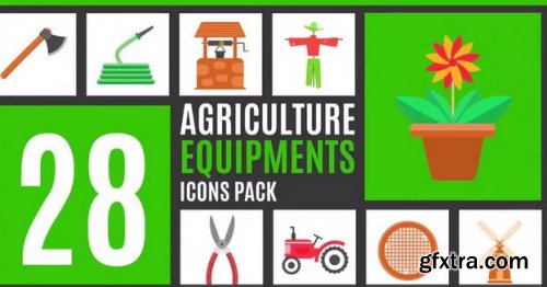 28 Agriculture Equipment Icons Pack - After Effects 245237