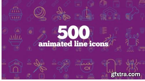 500 Animated Line Icons (Part 6) - After Effects 247067