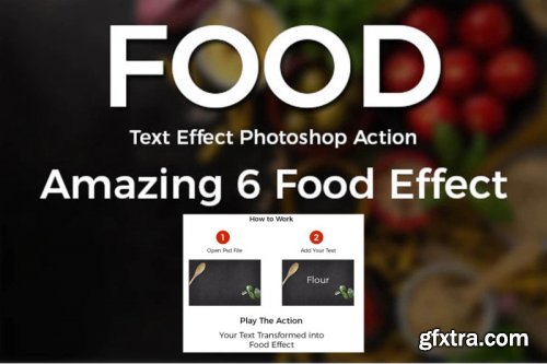 Food Text Effect Photoshop Action