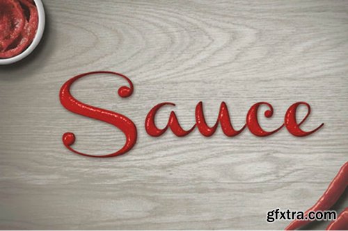 Food Text Effect Photoshop Action