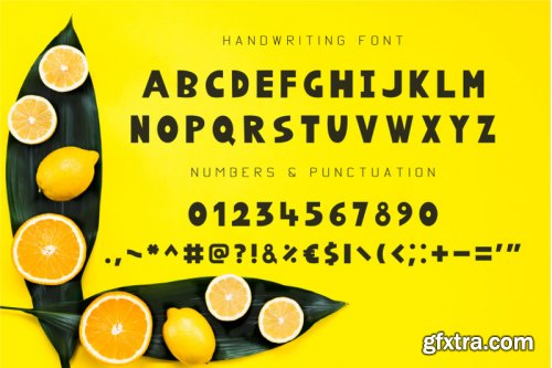 CreativeMarket - Summer Font and Lemons Pack 3855066