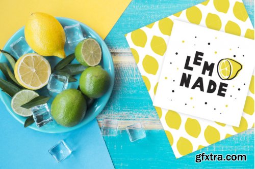 CreativeMarket - Summer Font and Lemons Pack 3855066