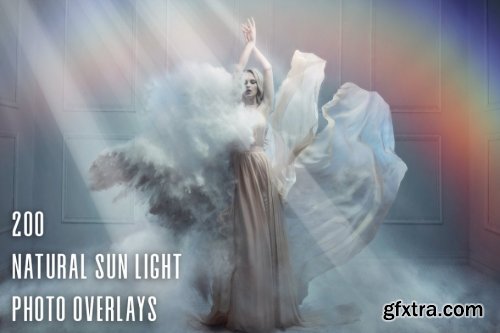 CreativeMarket - 200 Natural Sun Light Photo Overlays 3617079