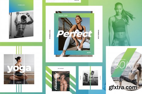 CreativeMarket - Fitness & Gym instagram pack 3.0 3852812