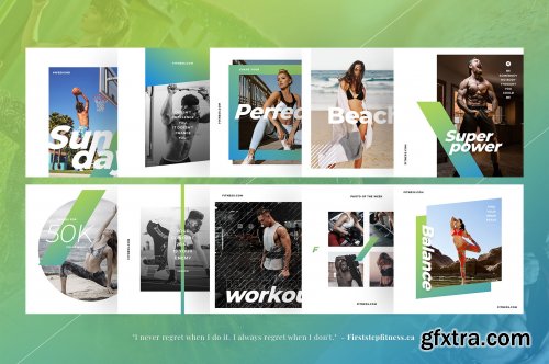 CreativeMarket - Fitness & Gym instagram pack 3.0 3852812