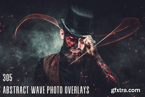 305 Abstract Wave Photo Overlays