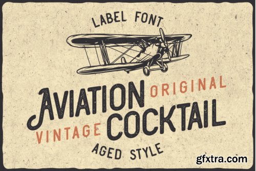 Aviation Cocktail Font + BONUS