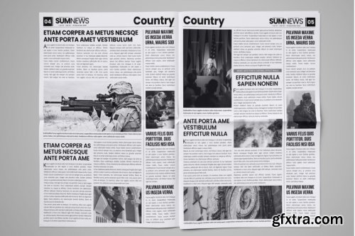 CreativeMarket - 16 Page Newspaper Design v4 3859348