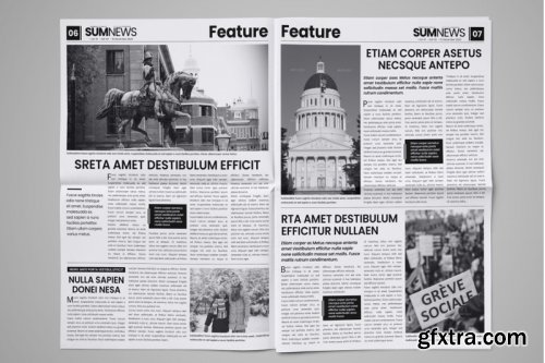 CreativeMarket - 16 Page Newspaper Design v4 3859348