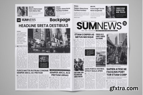 CreativeMarket - 16 Page Newspaper Design v4 3859348