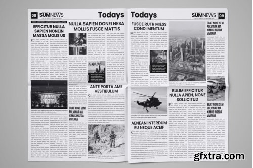 CreativeMarket - 16 Page Newspaper Design v4 3859348