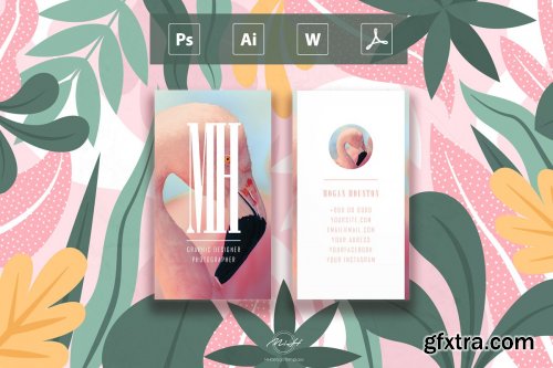 CreativeMarket - Flamingo Bussiness Card Template 3856601