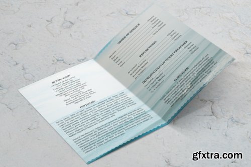 Sea beach funeral program template