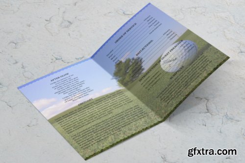 Golf funeral program template