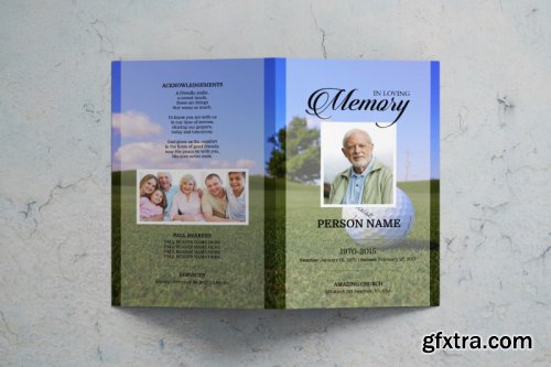 Golf funeral program template