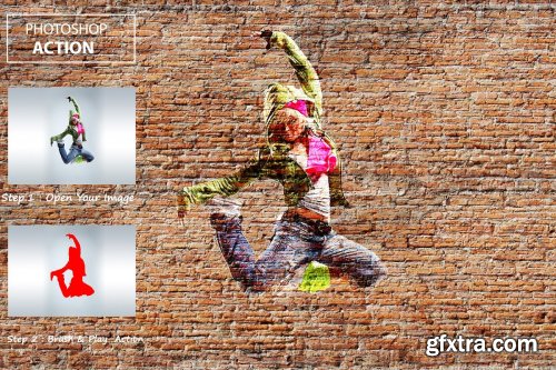 CreativeMarket - Wall Art - Photoshop Action 3758594