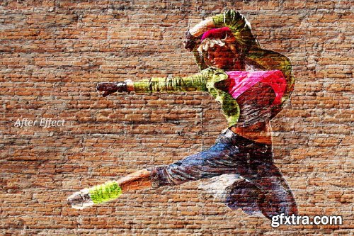 CreativeMarket - Wall Art - Photoshop Action 3758594