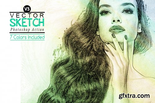 Vector Sketch V3 Photoshop Action