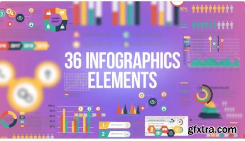 36 Infographics Elements Pack - After Effects 251311