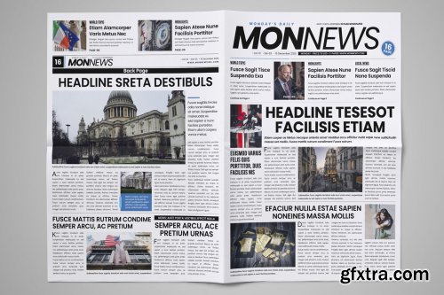 CreativeMarket - 16 Page Newspaper Design v5 3879828