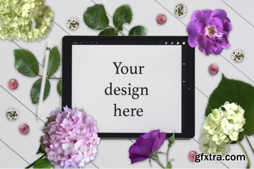 Floral Scene Creator + 5 Mock Ups