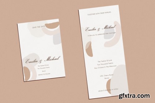 Wedding Template Suite, An Invitation Pack Abstract Modern