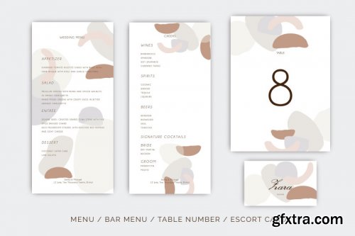 Wedding Template Suite, An Invitation Pack Abstract Modern