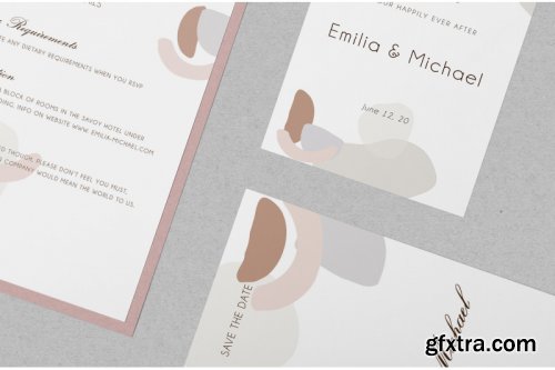 Wedding Template Suite, An Invitation Pack Abstract Modern