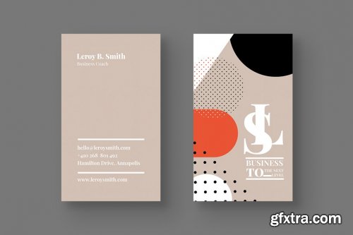 CreativeMarket - Business Coach Business Card 3874270