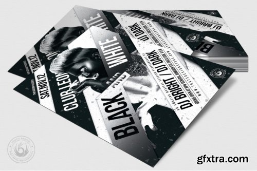 Black and White Party Flyer Template